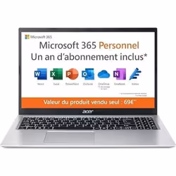 Acer Aspire 1 A115-32-C3AK Ordinateur Portable 15.6 FHD (Intel® Celeron® N4500 Ram 4 Go 128 Go eMMC UHD Graphic Windows 11) -