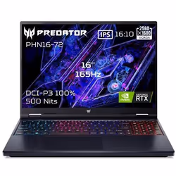 PC Portable Gaming Acer Predator Helios Neo 16 PHN16-72-580H 16" QHD+ 165 Hz Intel® Core™ i5 16 Go RAM 1 To SSD Nvidia GeForc