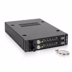 Icy Dock MB492SKL-B, 2.5", SATA, Série Attachée SCSI (SAS), Noir, Métal, HDD, SSD, 25,4 mm