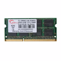 G.Skill F3-10666CL9S-4GBSQ module de mémoire 4 Go 1 x 4 Go DDR3 1333 MHz