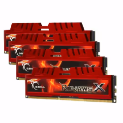 G.Skill 32GB DDR3-1333 CL9 RipjawsX, 32 Go, 4 x 8 Go, DDR3, 1333 MHz, 240-pin DIMM