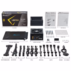 Seasonic VERTEX GX-1200 unité d'alimentation d'énergie 1200 W 20+4 pin ATX ATX Noir - Vue supplémentaire 7