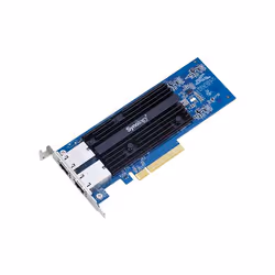 Synology E10G18-T2, Interne, Avec fil, PCI Express, Ethernet, 10000 Mbit/s, Noir, Bleu