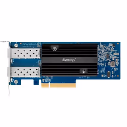 Synology E10G21-F2, Interne, Avec fil, PCI Express, Fibre, 10000 Mbit/s, Noir, Bleu, Argent