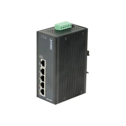 PLANET ISW-504PT commutateur réseau Non-géré L2 Fast Ethernet (10/100) Connexion Ethernet, supportant l'alimentation via ce port (PoE) Noir
