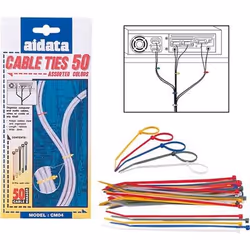 Deltaco CM04, Nylon, Multicolore, 160 mm, 3 mm, 50 pièce(s)