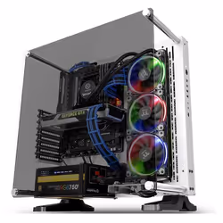 Thermaltake Core P3 TG Snow, Midi Tower, PC, Transparent, Blanc, ATX, micro ATX, Mini-ITX, SPCC, Énergie