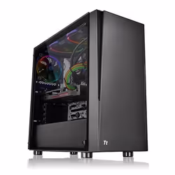 Thermaltake Versa J21 Tempered Glass Edition, Midi Tower, PC, Noir, ATX, micro ATX, Mini-ITX, SPCC, Verre trempé, 16 cm