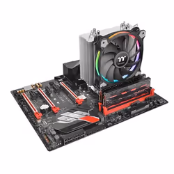 Thermaltake Riing Silent 12 RGB Sync Edition Processeur Refroidisseur 12 cm Noir, Métallique - Vue supplémentaire 12