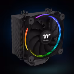Thermaltake Riing Silent 12 RGB Sync Edition Processeur Refroidisseur 12 cm Noir, Métallique