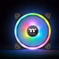 Thermaltake Riing Trio 12 LED RGB Radiator Fan TT Premium Edition Boitier PC Ventilateur 12 cm Noir - Vue supplémentaire 7