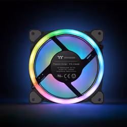 Thermaltake Riing Trio 12 LED RGB Radiator Fan TT Premium Edition Boitier PC Ventilateur 12 cm Noir - Vue supplémentaire 9