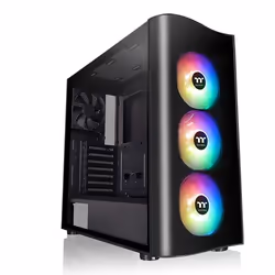 Thermaltake View 23 TG ARGB, Midi Tower, PC, Noir, ATX, micro ATX, Mini-ITX, Acier galvanisé, Multicolore