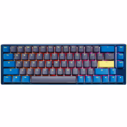Ducky One 3 SF DayBreak, 65%, USB, Clavier mécanique, LED RGB, Noir, Bleu