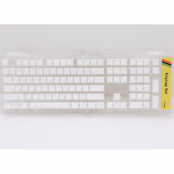 Ducky Double Shot Backlight, Capuchon de clavier, Polybutylene terephthalate (PBT), Blanc
