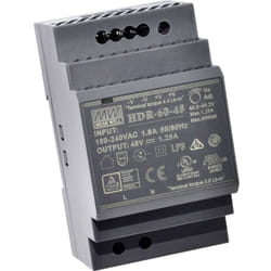 HDR-60-15 Alimentation rail din 15 v/dc 4 a 60 w Nbr. de sorties:1 x Contenu 1 pc(s) - Mean Well