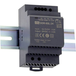Mean Well - mw DDR-60G-24 Convertisseur cc/cc pour rail (din) 24 v/dc 2.5 a 60 w Nbr. de sorties:1 x Contenu 1 pc(s)