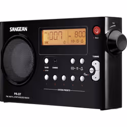 enquête Tuner FM/AM 10 stations mémorisables Réveil par radio ou buzzer description Cette radio portable Sangean au design at ...