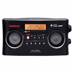Sangean DPR-25+, Numérique, DAB, DAB+, FM, 87,5 - 108 MHz, CT, PS, PTY, RT, 8 Ohm, 6,35 cm (2.5")