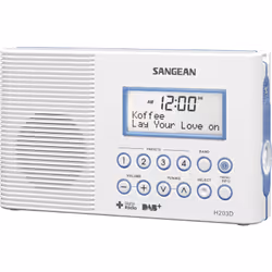 Sangean H203D Radio portable Personnel Numérique Blanc