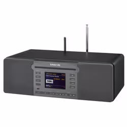 Sangean DDR-66BT (SmartLink 9), Système mini audio domestique, Noir, 14 W, 2-voies, 7,62 cm, 8 Ohm