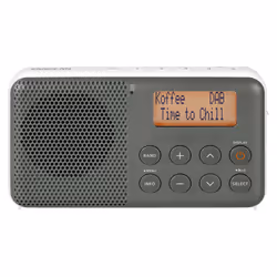 Sangean DPR-64, Portable, DAB+, FM, LCD, Gris, Blanc, Chargement, 1,5 V