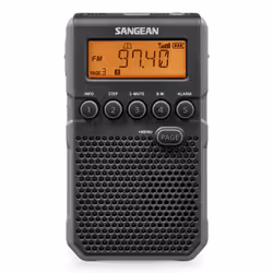 Sangean DT-800, Portable, Numérique, AM, FM, LCD, 3,5 mm, Bleu, Blanc