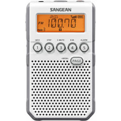 Sangean dt-800 white radio numérique de poche am fm avec rds écran lcd batterie rechargeable batterie rechargeable