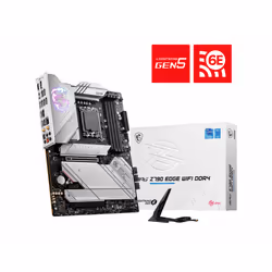MSI Z790 EDGE WIFI DDR4, Intel, LGA 1700, Intel® Celeron®, Intel® Pentium® Gold, LGA 1700, DDR4-SDRAM, 128 Go