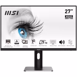 MSI Pro MP273QP écran plat de PC 27" Wide Quad HD LED Noir, Argent