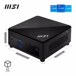 MSI Cubi 5 12M-001BEU 0.66L sized PC Noir i7-1255U