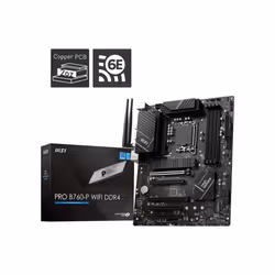 MSI PRO B760-P WIFI DDR4, Intel, LGA 1700, Intel® Celeron®, Intel® Pentium® Gold, LGA 1700, DDR4-SDRAM, 128 Go
