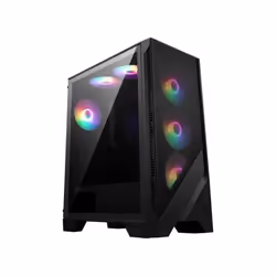 MSI MAG FORGE 120A AIRFLOW, Midi Tower, PC, Noir, Transparent, ATX, micro ATX, Mini-ITX, Mesh, Plâtre, Jouer