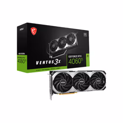 MSI VENTUS GeForce RTX 4060 Ti 3X E 8G OC, GeForce RTX 4060 Ti, 8 Go, GDDR6, 128 bit, 7680 x 4320 pixels, PCI Express 4.0