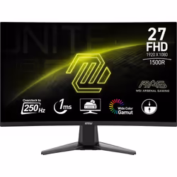 MSI MAG 27C6X, 68,6 cm (27"), 1920 x 1080 pixels, Full HD, LCD, 1 ms, Noir