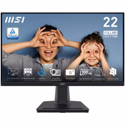 MSI PRO MP225, 54,6 cm (21.5"), 1920 x 1080 pixels, Full HD, LED, 1 ms, Noir