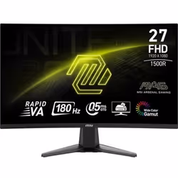 MSI MAG 27C6F, 68,6 cm (27"), 1920 x 1080 pixels, Full HD, LCD, 1 ms, Noir