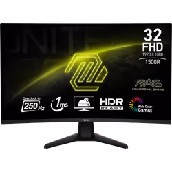 MSI MAG 32C6X, 80 cm (31.5"), 1920 x 1080 pixels, Full HD, 1 ms, Noir