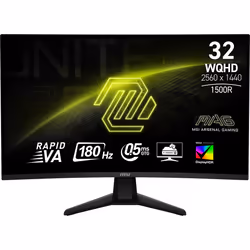 MSI MAG 32CQ6F, 80 cm (31.5"), 2560 x 1440 pixels, Wide Quad HD, 0,5 ms, Noir