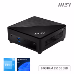 MSI Cubi 5 12M i3 1215U FS 8GB 256GB W11P, 4,4 GHz, Intel® Core™ i3, i3-1215U, 8 Go, 256 Go, Windows 11 Pro