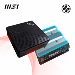 MSI Cubi N ADL S N100 BB barebone PC/ poste de travail 0.66L sized PC Noir Intel SoC 3,4 GHz