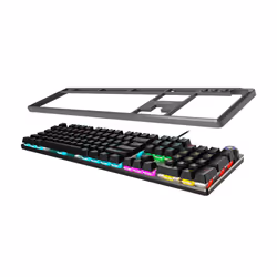 MSI FORGE GK310 RED FR clavier Jouer USB QWERTY Français Noir