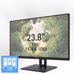 MSI Pro MP245PG écran plat de PC 23.8" Full HD LCD Noir - Vue supplémentaire 4