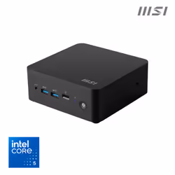 MSI Cubi NUC 1M i5 120U BB, 0.84L sized PC, Mini PC type barebone, Intel SoC, DDR5-SDRAM, M.2, SATA, Série ATA II, Série ATA  ...
