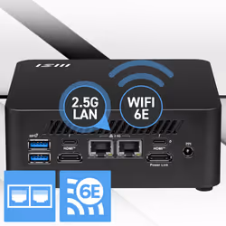 MSI Cubi NUC 1M i3 100U FS 8 GB 512 GB W11P Intel Core 3 8 Go DDR5-SDRAM 512 Go SSD Windows 11 Pro Mini PC Noir - Vue supplémentaire 5