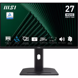 MSI Pro MP275QPG, 68,6 cm (27"), 2560 x 1440 pixels, Wide Quad HD, LCD, 4 ms, Noir