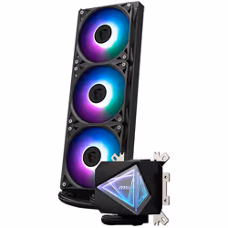 MSI MAG CORELIQUID I360 système de refroidissement d'ordinateur Boitier PC Refroidisseur de liquide tout-en-un 12 cm Noir 1 pièce(s) - Vue supplémentaire 4