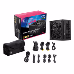 MSI MPG A1250GS PCIE5 unité d'alimentation d'énergie 1250 W 20+4 pin ATX ATX Noir - Vue supplémentaire 5