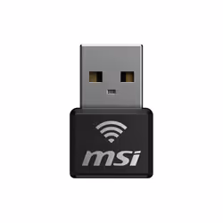 MSI AX1800 Nano WiFi USB Adapter, USB Type-A, USB 2.0, Mâle, Noir, Windows 10, Windows 11, 25,5 mm