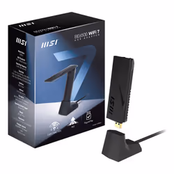 MSI BE6500 WiFi7 USB Stick - Dongle carte et adaptateur d'interfaces USB 3.2 Gen 1 (3.1 Gen 1) - Vue supplémentaire 5